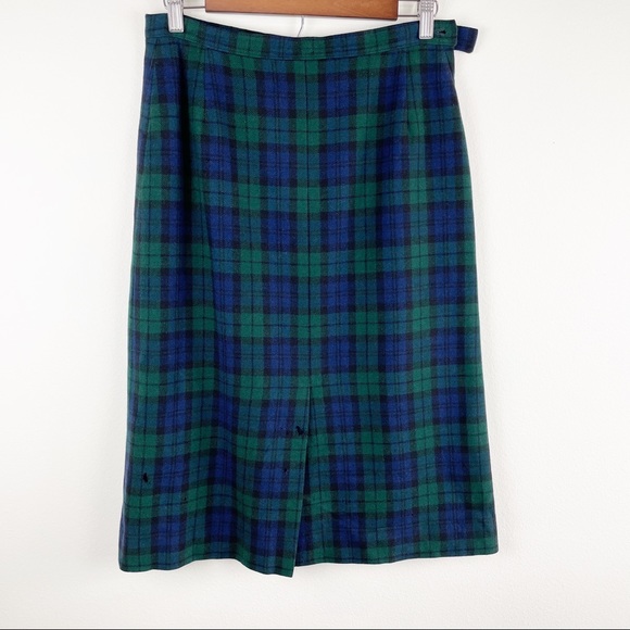 PENDLETON Vintage Plaid Blazer Skirt Suit Set C14 - Picture 6 of 16